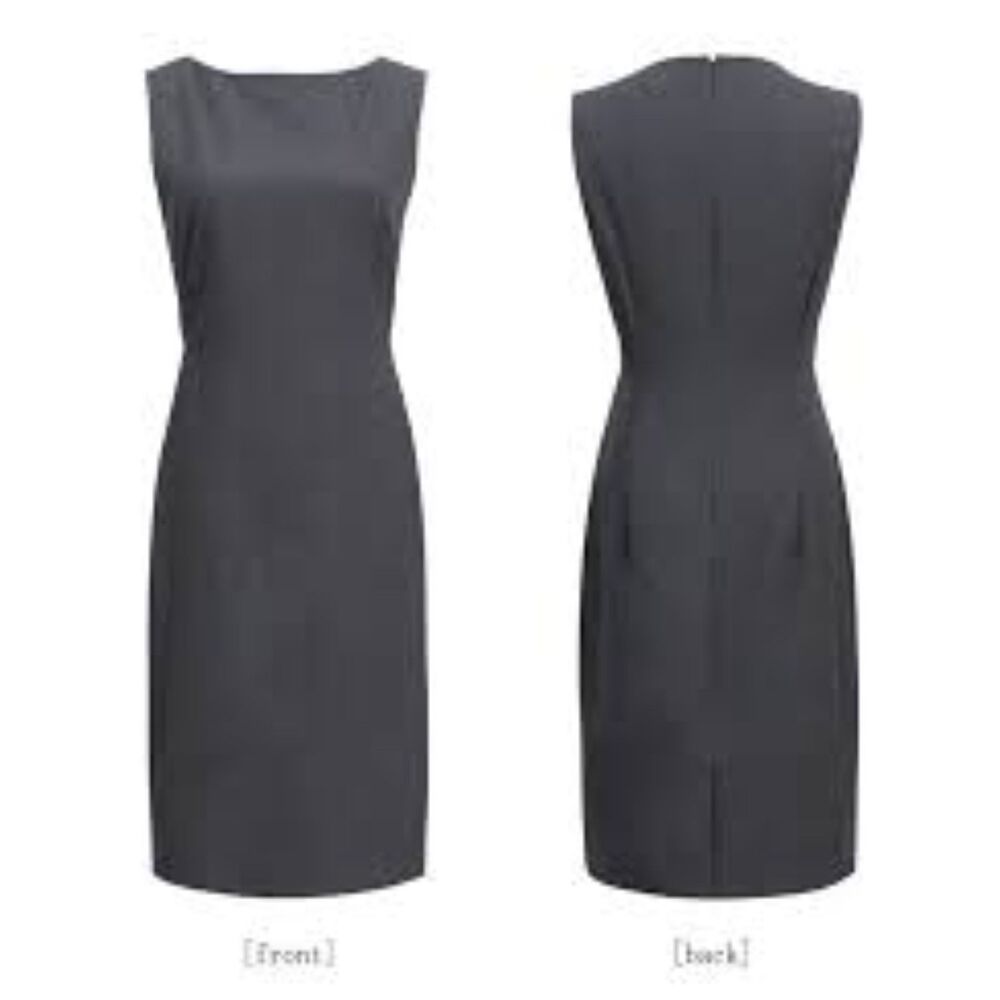 Calvin Klein Black Midi Dress Scoop Neckline Sleeveless Women's Size XS
